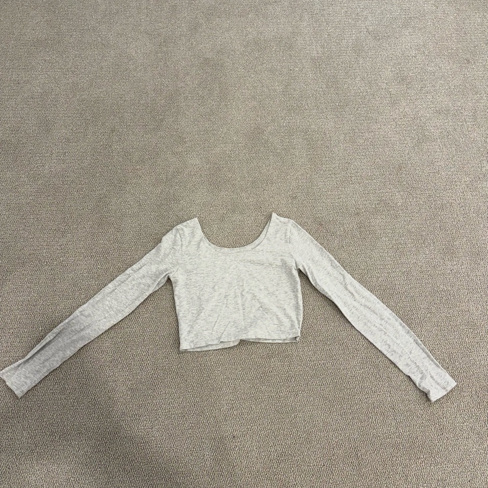 Gray Long Sleeve Women's Top